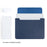 HUASHENG For 11 Inch Notebook Bag Ultra Thin Non Magnetic PU Leather Horizontal Laptop Sleeve - Navy Blue - 2