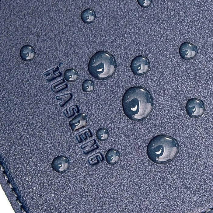 HUASHENG For 11 Inch Notebook Bag Ultra Thin Non Magnetic PU Leather Horizontal Laptop Sleeve - Navy Blue - 6