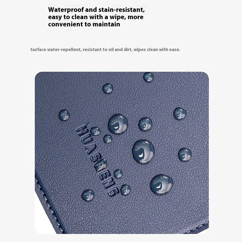 HUASHENG For 15 / 15.4 Inch Notebook Bag Ultra Thin Non Magnetic PU Leather Horizontal Laptop Sleeve - Navy Blue - 5