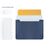 HUASHENG For 11 Inch Laptop Sleeve Double-Sided PU Leather Protective Case Horizontal Notebook Bag - Navy Blue - 2