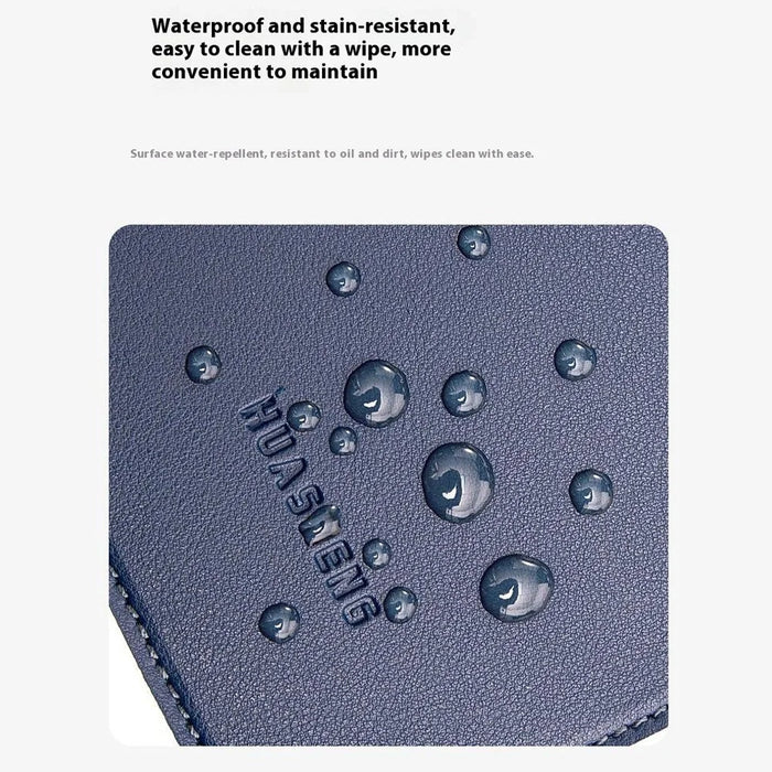HUASHENG Vertical Protective Case for 12 Inch Laptop Sleeve Double-Sided PU Leather Notebook Bag - Navy Blue - 4