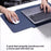 HUASHENG For 15.6 / 16 Inch Laptop Sleeve Double-sided PU Leather Mouse Pad Notebook Bag + Accessory Pouch - Vertical / Navy Blue+Yellow - 3