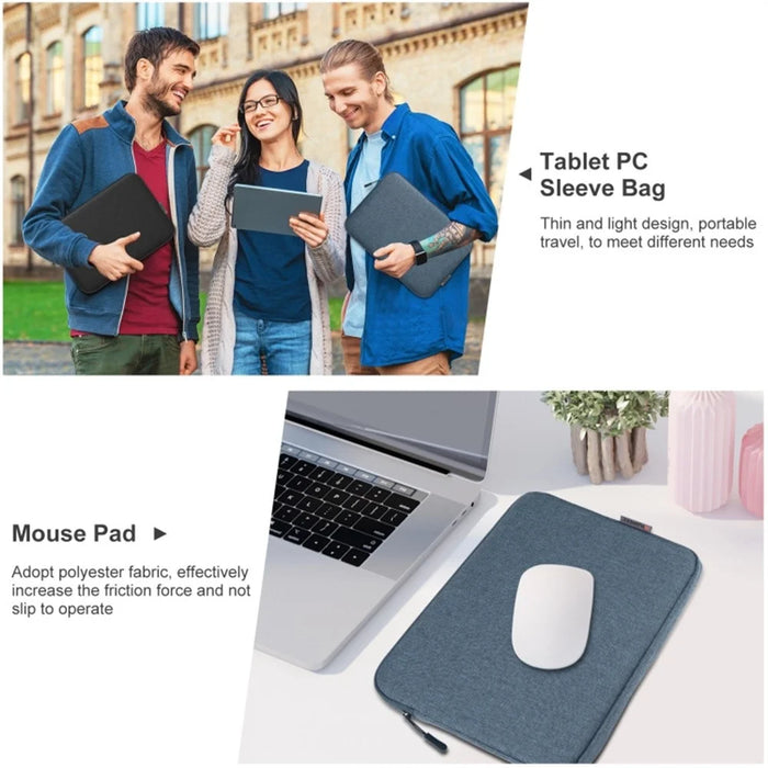 HAWEEL For 9.7-11 Inch Tablets Sleeve Bag Polyester Velvet Lining Protective Pouch, 27.5 x 20.5cm - Blue - 5