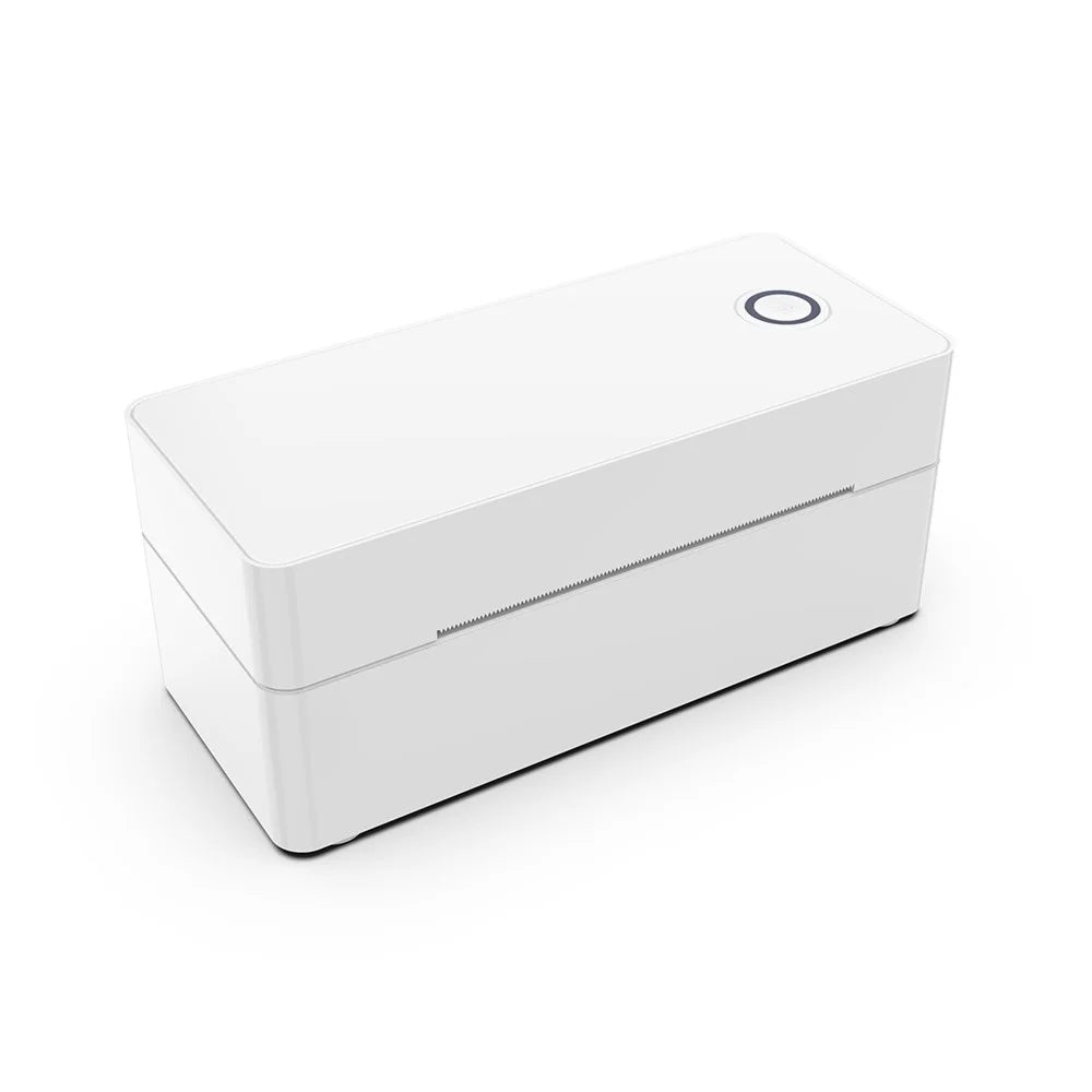 110MM Thermal Label Printer USB + Bluetooth-Compatible High Speed Portable Shipping Bill Printer - White  /  US Plug - 6