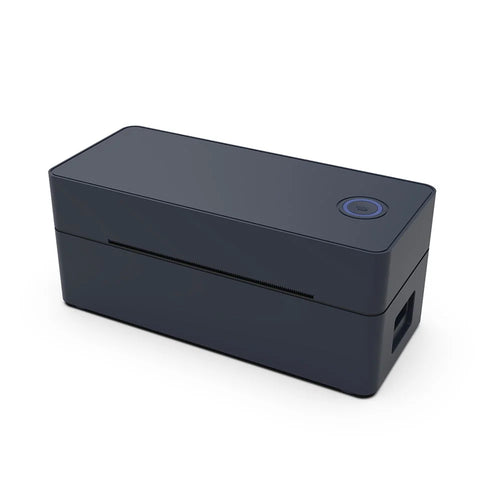 110mm Thermal Label Printer USB Interface Direct Thermal Printing Portable Shipping Bill Printer - Black  /  US Plug - 1
