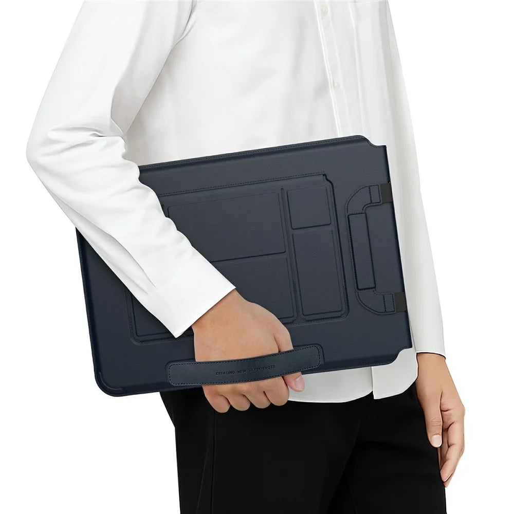 NILLKIN Versatile Pro 14.2 inch Laptop Sleeve Multifunctional EVA Anti Drop Bag with Magnetic Handle - Dark Blue - 5