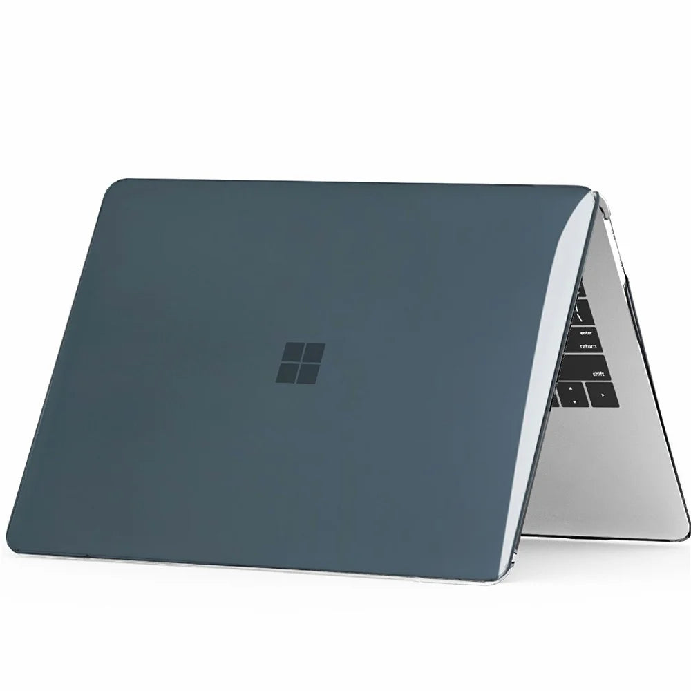 For Microsoft Surface Laptop 13-inch Crystal Clear Case Hard PC Computer Protective Cover - Black - 3