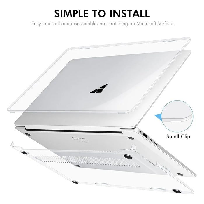 ENKAY HAT PRINCE For Microsoft Surface Laptop 15 (2037) Crystal Laptop Case Hard PC Anti Scratch Shockproof Cover - Black - 3