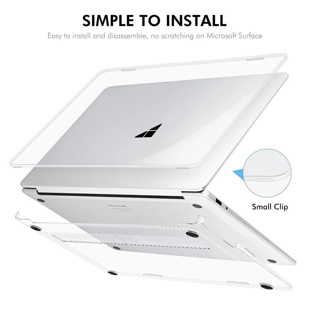 ENKAY HAT PRINCE For Microsoft Surface Laptop 13 (2095) Crystal Laptop Case Hard PC Anti Scratch Shockproof Cover - Black - 3