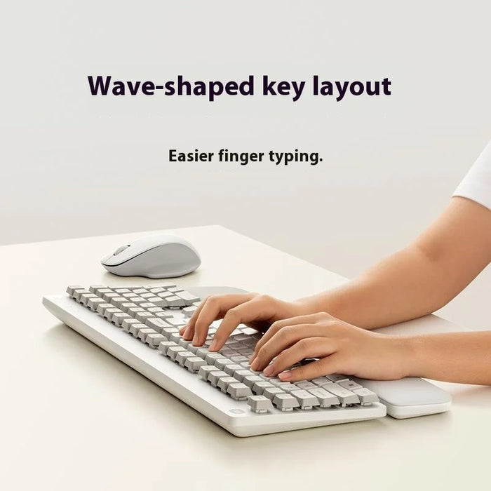 XIAOMI XMWXJSCO1YM 2.4GHz Wireless Keyboard Mouse Combo with Keyboard Palm Rest for Windows / Mac (Chinese Version) - Light Grey - 3