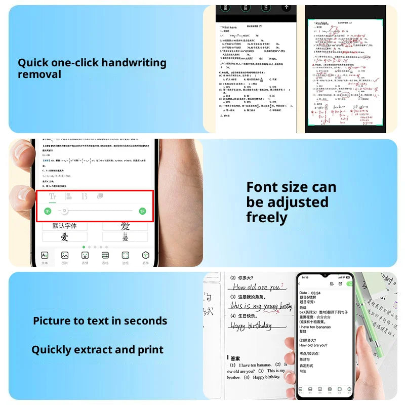 PERIPAGE P21 Thermal Label Printer 304DPI Mistake Book Printer for Small Business Office Compatible with Android, iOS, Windows - 4