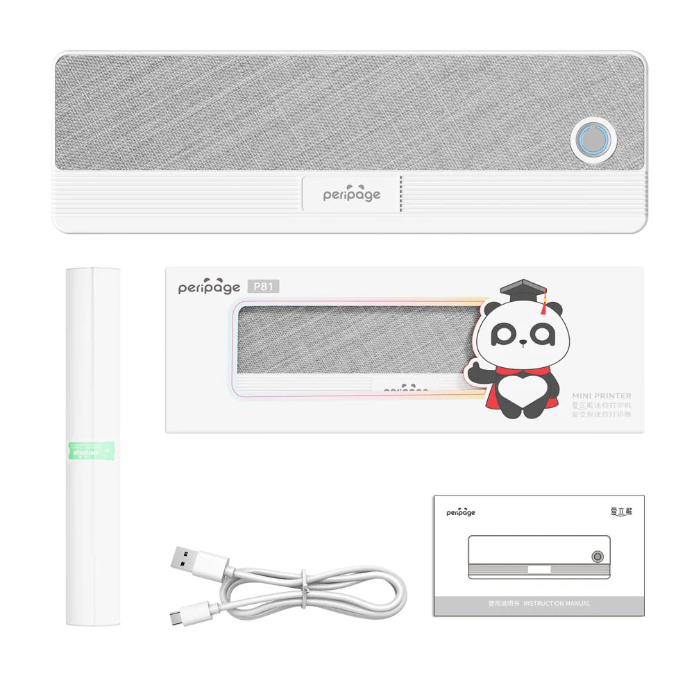 PERIPAGE P81 A4 Inkless Thermal Printer 203DPI Wireless Bluetooth-compatible Portable Mobile Printer - 1