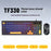 T-WOLF TF330 Wired Gaming Keyboard Mouse Combo Set 98 Keys 7200 DPI Keyboard Mouse with RGB Backlit - Navy Blue + Black Set - 3