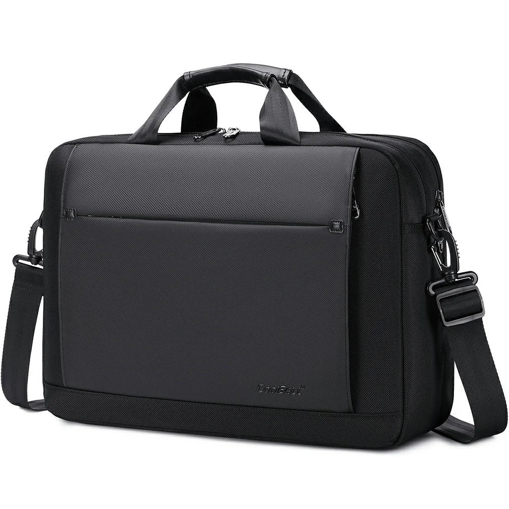 COOLBELL CB-2131 Laptop Bag 15 Inch Business Briefcase Messenger Bag Trolley Sleeve for Men Commute / Travel - Black - 1