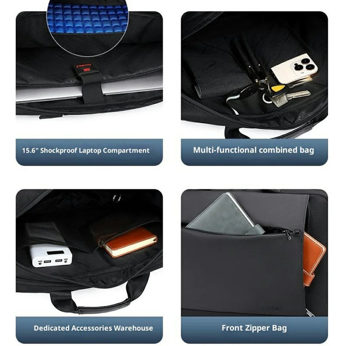 COOLBELL CB-2131 Laptop Bag 15 Inch Business Briefcase Messenger Bag Trolley Sleeve for Men Commute / Travel - Black - 6