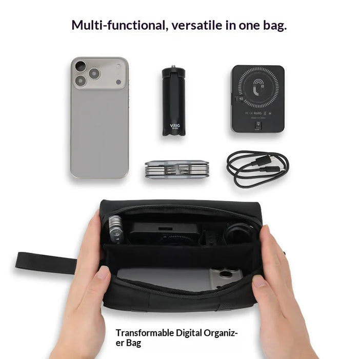 VRIG AC-55 For DJI Osmo Pocket 3 Camera Fleece Lined Storage Case Waterproof Oxford Fabric Protective Bag - 6