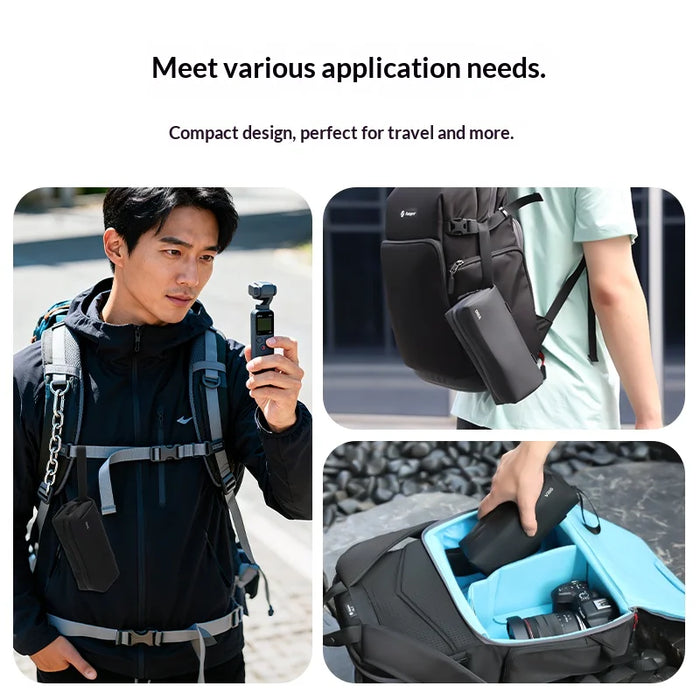 VRIG AC-55 For DJI Osmo Pocket 3 Camera Fleece Lined Storage Case Waterproof Oxford Fabric Protective Bag - 7