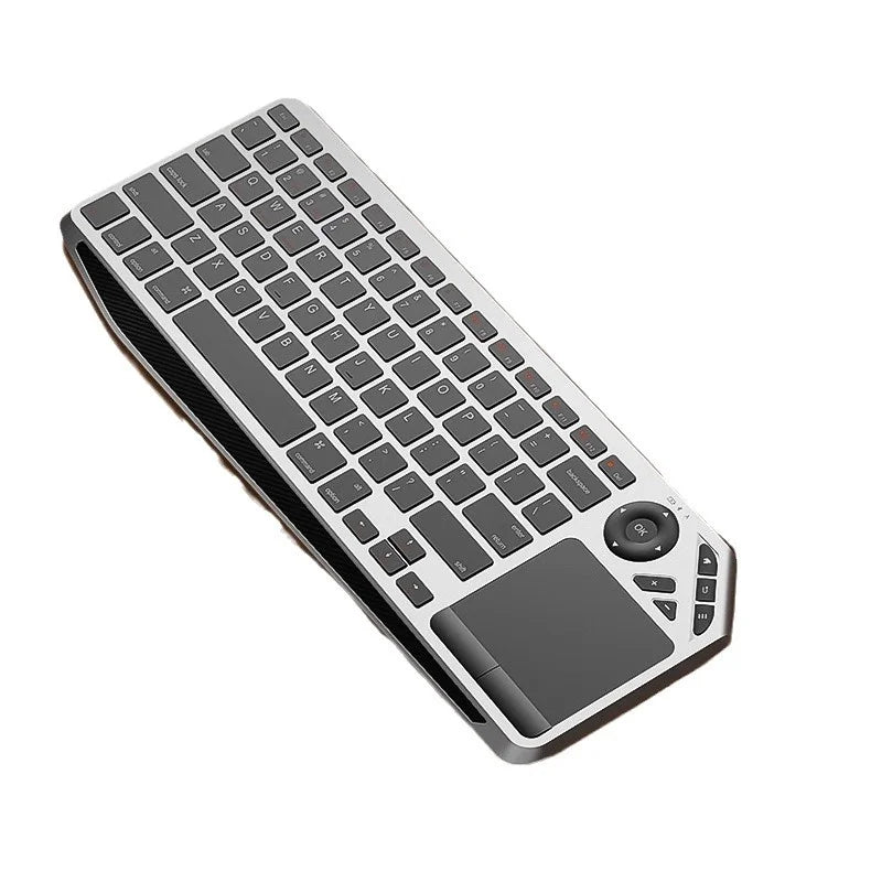 Bluetooth-compatible Wireless Keyboard with Touchpad for Laptop/Tablet/Phone Trackpad Keyboard - Grey+Black - 1