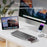 Bluetooth-compatible Wireless Keyboard with Touchpad for Laptop/Tablet/Phone Trackpad Keyboard - Grey+Black - 3