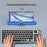 Bluetooth-compatible Wireless Keyboard with Touchpad for Laptop/Tablet/Phone Trackpad Keyboard - Grey+Black - 4