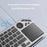 Bluetooth-compatible Wireless Keyboard with Touchpad for Laptop/Tablet/Phone Trackpad Keyboard - Grey+Black - 5