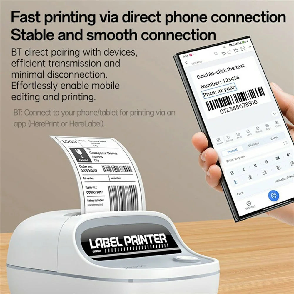 YESIDO SP10 Portable Thermal Label Printer Wireless High Resolution 203 DPI Mini Printer - 2