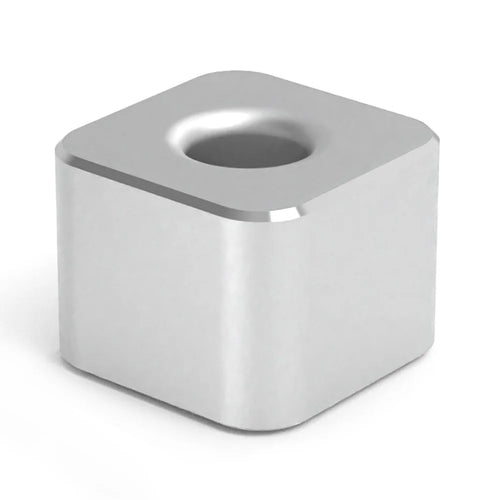 Minimalist Aluminum Alloy Desktop Pen Holder Organizer Stand with Non Slip Base - Square/Silver - 1