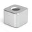 Minimalist Aluminum Alloy Desktop Pen Holder Organizer Stand with Non Slip Base - Square/Silver - 1