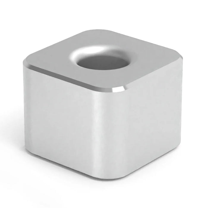 Minimalist Aluminum Alloy Desktop Pen Holder Organizer Stand with Non Slip Base - Square/Silver - 1