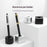 Minimalist Aluminum Alloy Desktop Pen Holder Organizer Stand with Non Slip Base - Square/Silver - 2