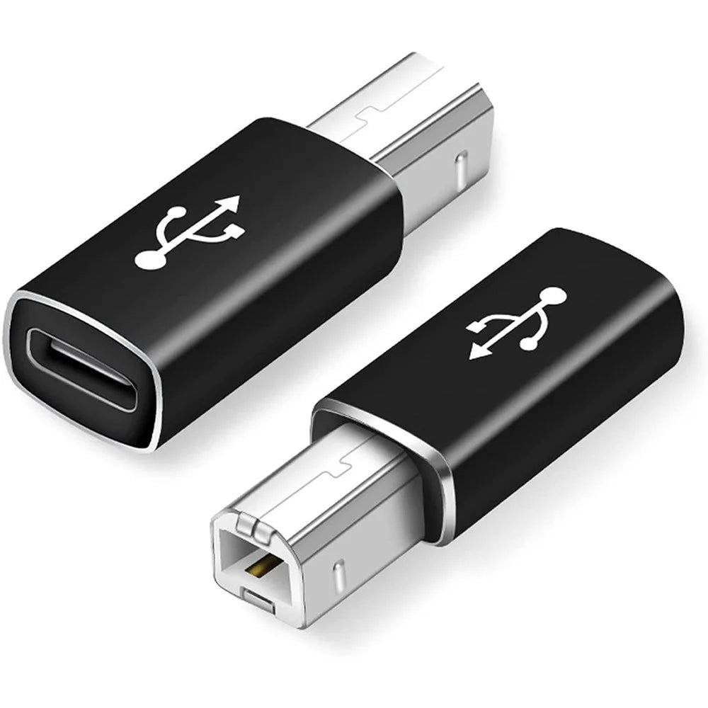 XQ-ZH0012 Type-C to MIDI Adapter USB-C Female to MIDI Converter Connector for Electronic Musical Instrument Printer - Black - 1