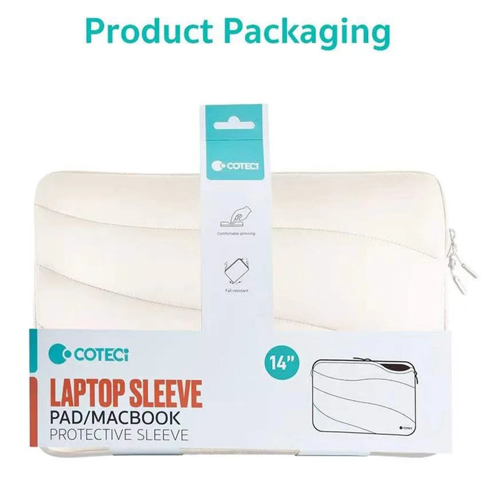 COTECI 15 - 16 Inch Laptop Sleeve Shockproof Notebook Protective Bag - Beige - 4