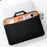 COTECI 13 - 14 Inch Laptop Bag Front Pocket Notebook Handbag Pouch for Travel School - Orange / Black - 2