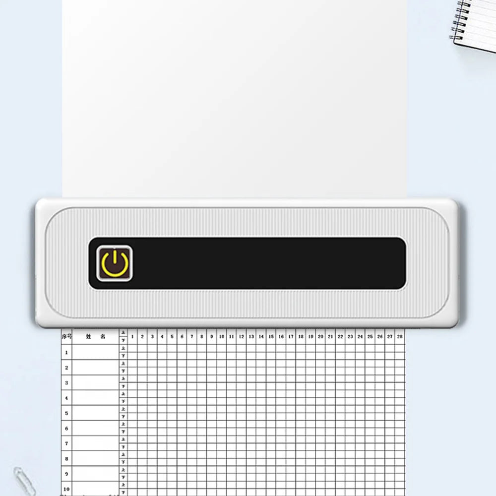 A4B 200 DPI Portable Bluetooth-compatible Printer Inkless Thermal Printer for Home/Office/Study - White - 6