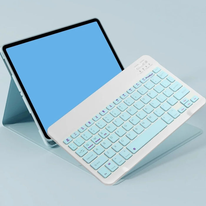 10 Inch Wireless Bluetooth-compatible Keyboard with 12 Function Keys for Smartphone/Tablet/Laptop - Black - 4