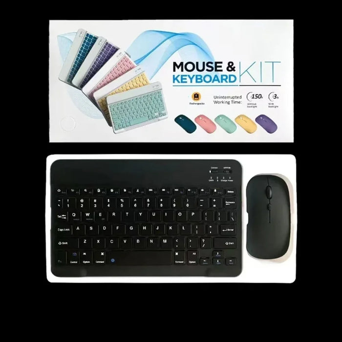 10 Inch Wireless Bluetooth-compatible Keyboard with 12 Function Keys for Smartphone/Tablet/Laptop - Black - 7