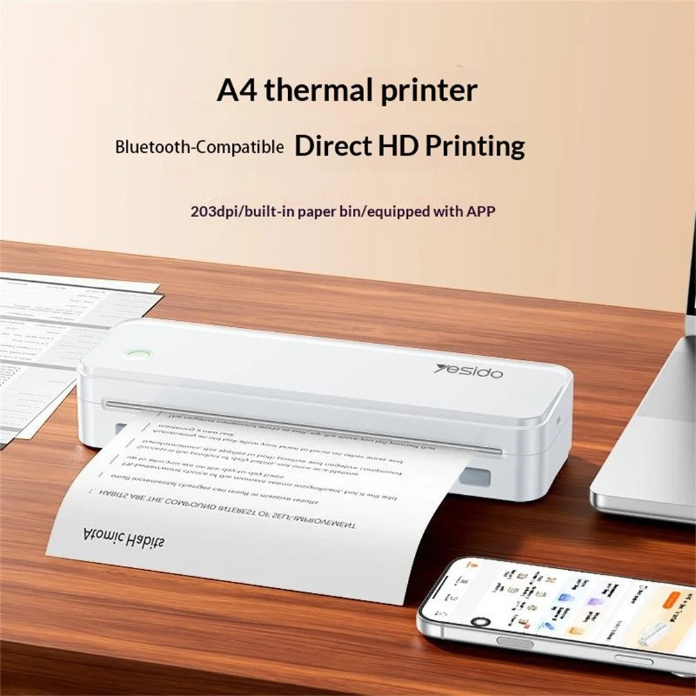 YESIDO SP11 A4 Thermal Printer Portable Bluetooth-compatible Battery Powered Printing Machine for Office - 2