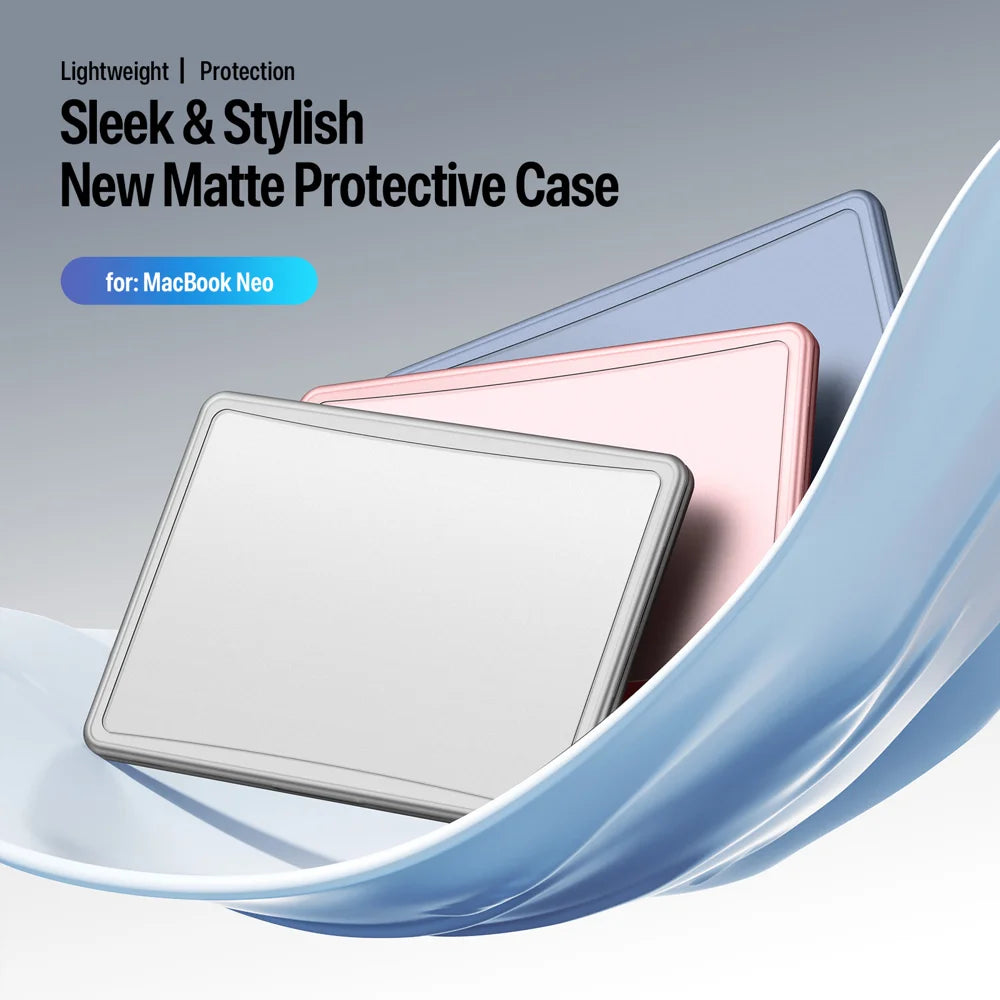 Dux Ducis For MacBook Neo 13 inch (2026) LCGB Series Hard PC Laptop Case Notebook Protective Cover - Translucent Black - 4