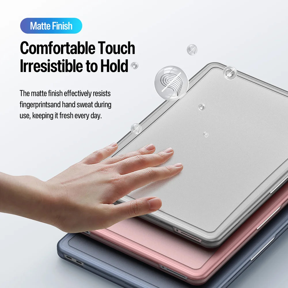 Dux Ducis For MacBook Neo 13 inch (2026) LCGB Series Hard PC Laptop Case Notebook Protective Cover - Translucent Black - 5