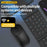 KB018 Mini Portable Foldable Bluetooth-compatible Wireless Keyboard 2.4G Mouse Set Home Office Computer Keyboard + Mouse - Black - 4