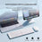 B203B Mini Portable Bluetooth-compatible Wireless Folding Keyboard Mouse Set Rechargeable 67Keys Home Office Computer Keyboard + Mouse - White - 2
