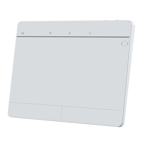 T8100 Tri-Mode Wireless Trackpad Bluetooth-compatible 2.4G USB-C Glass Multi-Gesture Touchpad for Windows Mac - Silver - 1