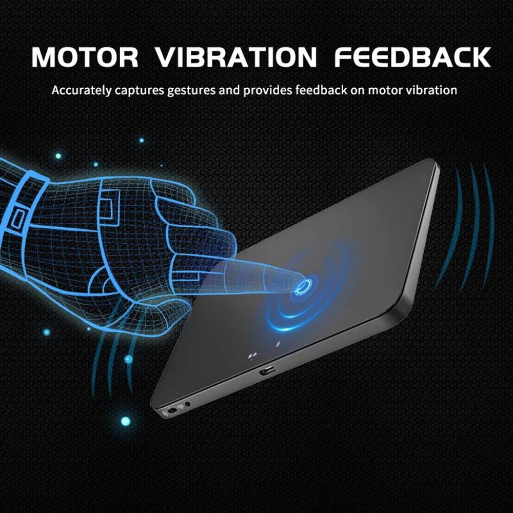 T8100 Tri-Mode Wireless Trackpad Bluetooth-compatible 2.4G USB-C Glass Multi-Gesture Touchpad for Windows Mac - Silver - 7