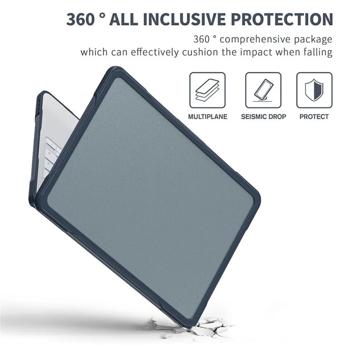 For MacBook Neo 13 inch (2026) Case 3-Layer Structure PC + TPU Shockproof Anti-scratch Laptop Protective Cover - Blue - 5