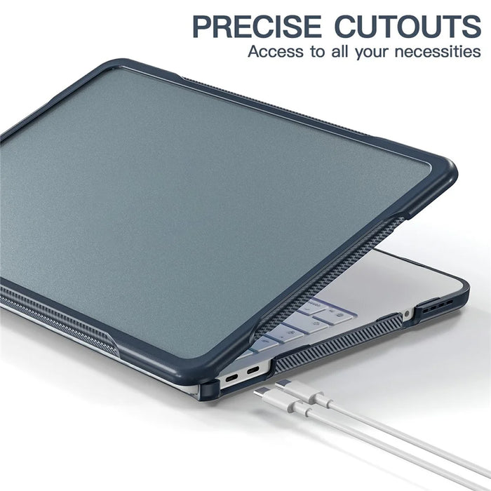 For MacBook Neo 13 inch (2026) Case 3-Layer Structure PC + TPU Shockproof Anti-scratch Laptop Protective Cover - Blue - 6