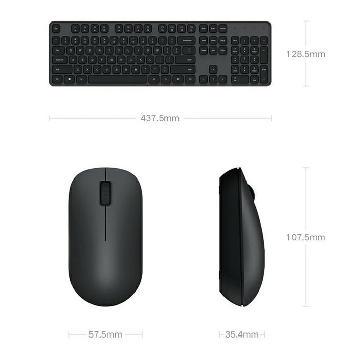 XIAOMI WXJS03YM 104-Key Wireless Keyboard and 1000DPI Mouse Combo Set for Home Office (Chinese Version) - Black - 5