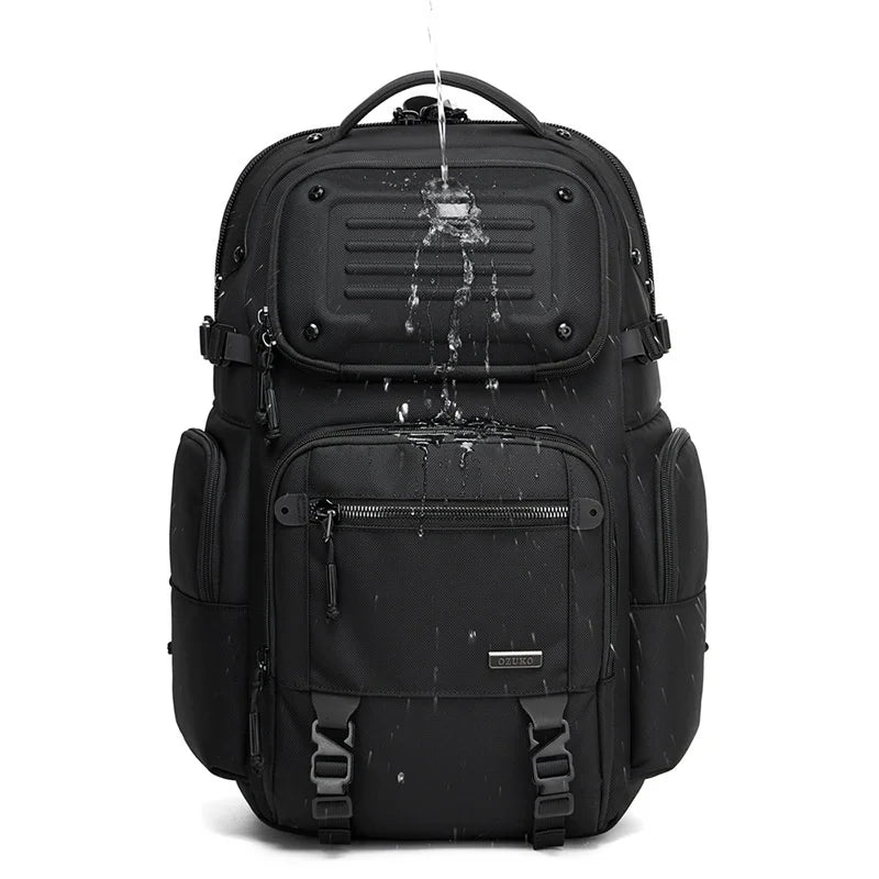 OZUKO 9891 26L Business Backpack Waterproof Anti-theft Laptop Bag for 16 Inch Notebook Travel School Bag - Black - 3