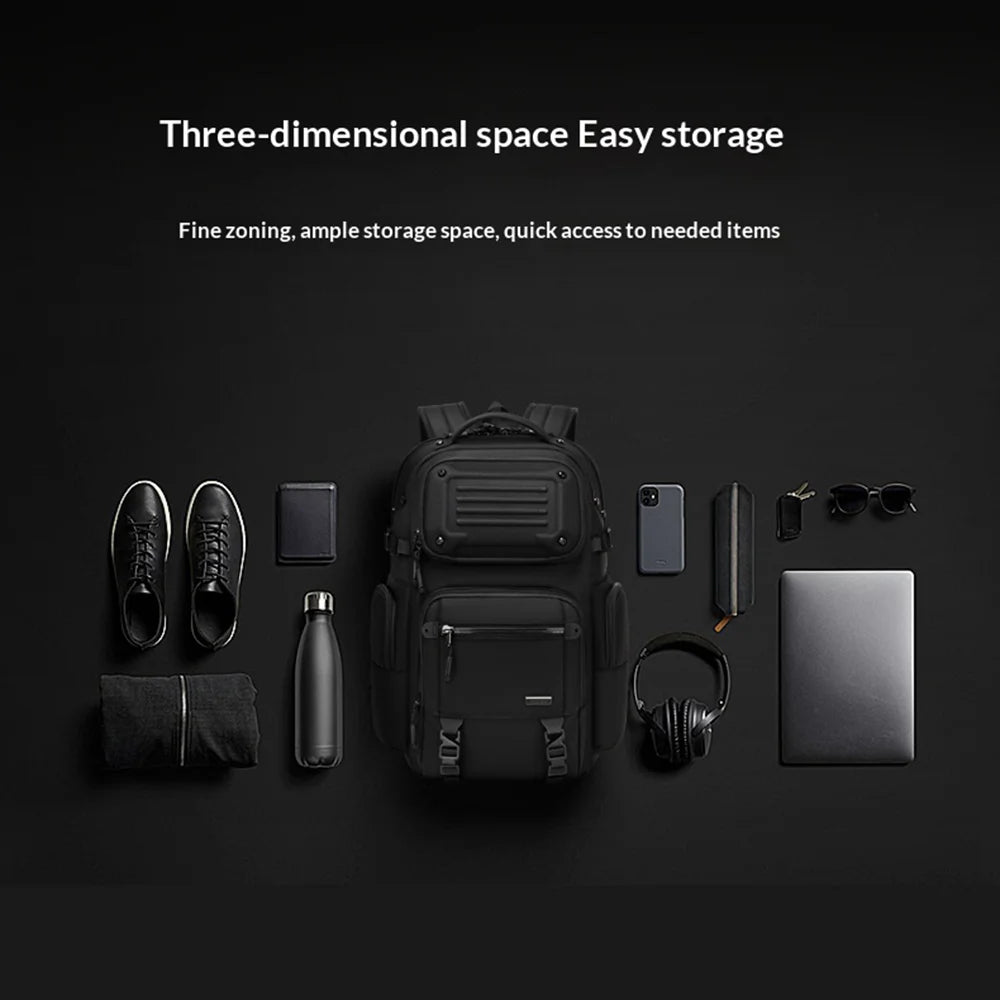 OZUKO 9891 26L Business Backpack Waterproof Anti-theft Laptop Bag for 16 Inch Notebook Travel School Bag - Black - 7