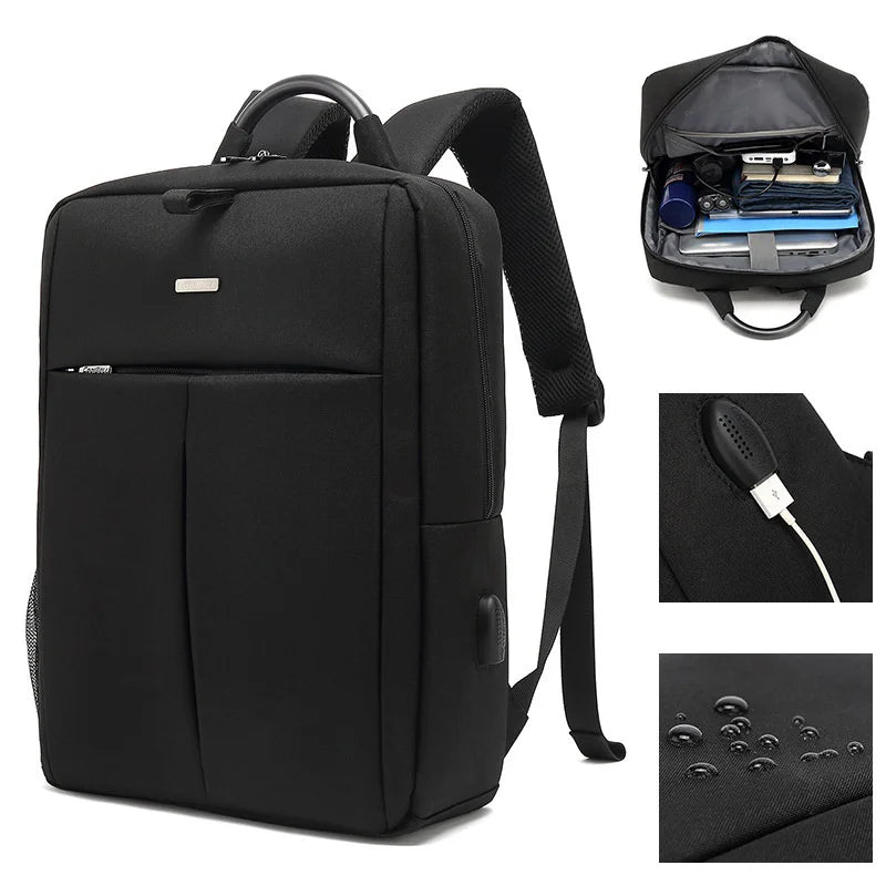 COOLBELL CB-6107S Waterproof Business Backpack 25L Travel Shoulder Bag for 15.6 Inch Laptop with External USB Charging Port - Black - 3