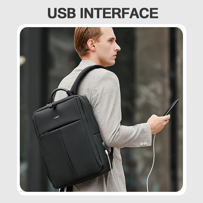 COOLBELL CB-6107S Waterproof Business Backpack 25L Travel Shoulder Bag for 15.6 Inch Laptop with External USB Charging Port - Black - 5